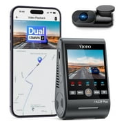 VIOFO A229 Plus Dash Cam with Dual STARVIS 2 Sensors, 2 Channel HDR, 1440P+1440P Front and Rear, Voice Control Car Dash Camera, 5GHz Wi-Fi, Ultra-Precise GPS, 24 Hours Parking Mode, Support 512GB Max