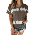 thumbnail image 2 of New Trendy!Homenesgenics Womens Tops Plus Size under $10 Women's Fashion Printed Short Sleeve T-Shirt Blouse Round Neck Casual Tops, 2 of 3