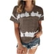 thumbnail image 2 of Fiudx Ofertas Flash Del Día Camiseta Estampada a La Moda para Mujer, Blusa de Manga Corta, Tops Informales con Cuello Redondo, 2 of 3