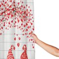 thumbnail image 4 of JOOCAR Rustic Farmhouse Valentines Day Shower Curtain, Romantic Gnome Couple Red Heart Tree Gray Wooden Board Print Bathroom Curtains, Decorative Fabric Bath Curtain with 12 Hooks, 72X72 Inch, 4 of 7