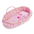 thumbnail image 1 of June Garden Cozy Dream Doll Bassinet - Baby Doll Portable Carrier - Fits for American Girl Dolls up to 18 - Soft Pillow & Safety Buckle Included, 1 of 5