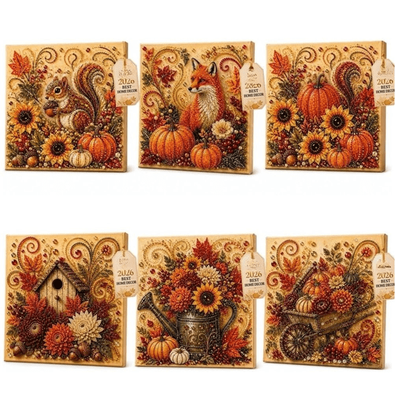 Autumn Pearl Art DIY Kit, Cute 3D Diamond Painting Crafts, DIY Fall Home Decor Wall Art, Beginner DIY Seasonal Party GiftAutumn Pearl Painting Kit(Pumpkin-1PCS)