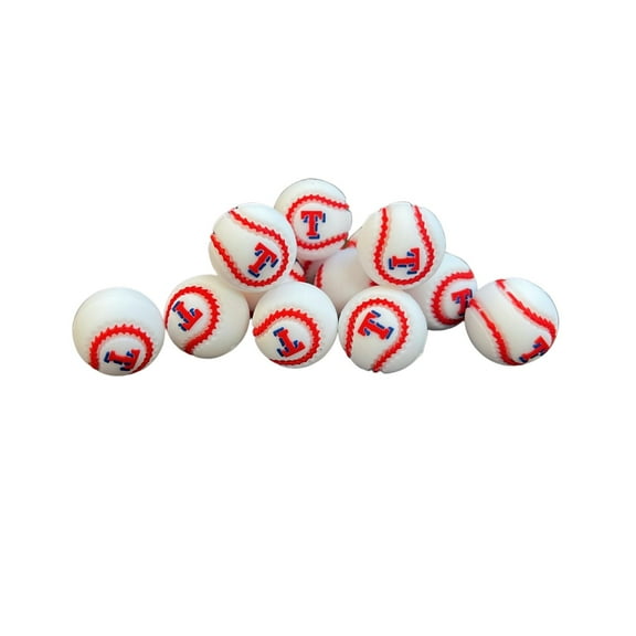 Lashicorn Texas Focal Bead Sports Baseball 12pk 0.76 for Bulk Keychains Silicone Charm Beadable Pens Ranger Freshie Hangers Red Blue Arlington
