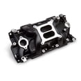 thumbnail image 1 of Weiand 8150BK Speed Warrior Intake - Chevy Small Block V8 - Black Ceramic Coated, 1 of 3