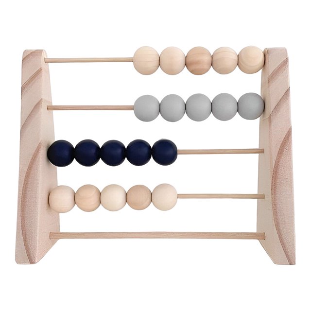 Abacus en Bois Jouets Perles Comptage Jouets Conception Simple Intéressant Abacus en Bois Jouet Petite Éducation Mathématiques Apprentissage Jouets Éducation Prop Décoration à la Maison Bleu