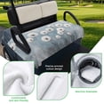 thumbnail image 5 of Golf Cart Seat Covers for 2 Seater,White Dandelion Microfiber Cart Seat Towel Blanket,Blue Oil Painting Retro Modern Art Absorbent Breathable Non Slip Bench Seats Protector for Golf Course 51"x31", 5 of 9
