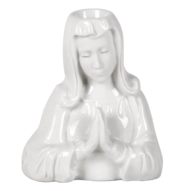 Populares Crying Halloween Candle Holder, Crying Mary Candle Holders For Pillar Candles, Candlestick Holders Sheds Red Candle Tears Decor