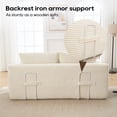 thumbnail image 5 of LUCKHAO Corduroy Loveseat Sofa Convertible Floor sofa 2-in-1 Design with Memory Foam & Steel Frame No Assembly Compact Couch for Small Spaces, Apartments, Home Office & Bedroom, 5 of 12