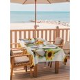 thumbnail image 2 of Outdoor Tablecloth with Umbrella Hole for Patio/Picnic/Party/Camping, Sunflowers Gnomes Waterproof Table Cloth Rectangle Table Cover Washable, Rustic Summer Botanical Budding Flowers (54"x 80"), 2 of 8