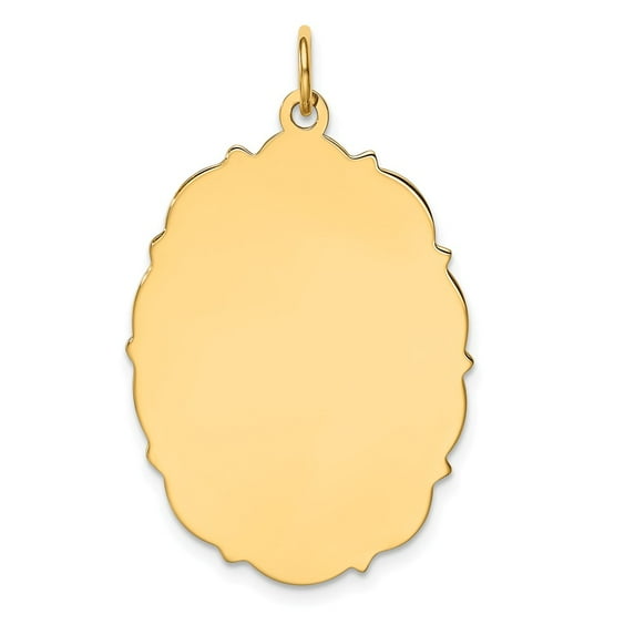 FB Jewels 14K Yellow Gold Plain .018 Gauge Engravable Disc Charm