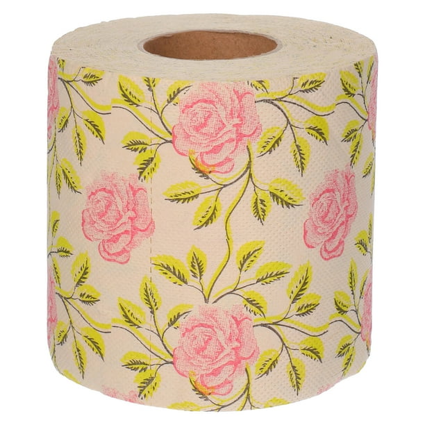 1 rollo de papel higiénico impreso, papel decorativo divertido, servilletas de papel higiénico.