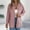 Pink, variant on Women's Casual Lightweight Jacket Solid Color Lapel Pocket Button Long Sleeve Coat Outwear