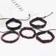 thumbnail image 5 of 5 pulseras de cuero para hombres y mujeres, brazalete de cuerda trenzada, pulsera vintage ajustable (hm-70236-l), 5 of 5