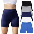 thumbnail image 6 of ShomPort Girls 5-Pack Bike Shorts Elastic Waisted Yoga Dance Athletic Cotton Short Tights Under Dress Shorts, 6 of 9