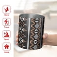 thumbnail image 5 of 12oz Coffee Tumblers Brown Striped Geometric Pattern Stainless Steel Vacuum Insulated Travel Tumbler Coffee Cups Mug with Lid and Straw with Cleaning Brush for Cold & Hot Drinks, 5 of 5