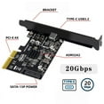 thumbnail image 2 of CY USB 3.2 Gen2 Type-C 20Gbps USB-C to PCI-E 4X Express Card Adapter for Desktop Motherboard, 2 of 7