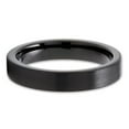 thumbnail image 2 of 4mm Black Tungsten Ring,Engagement Ring,Tungsten Carbide Ring,Unique Wedding Ring,Black Ring, 2 of 4
