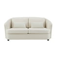thumbnail image 4 of ACME Mariko Wood & Linen Fabric Upholstered Loveseat with 2 Pillows in Beige, 4 of 6