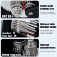 thumbnail image 3 of Extrusora de doble accionamiento ANGGREK para impresora 3D motor paso a paso NEMA14 36 mm, 3 of 8
