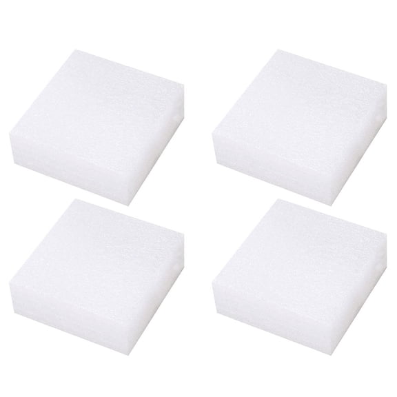 LOLIPPYY 4-Pack Thickened White Wool Felting Pads, Lightweight Foam Mats for Needle Punching Crafting