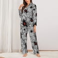 thumbnail image 2 of Balery Spiders Pattern Pajama Sets for Women Long Sleeve 2 Piece Sleepwear Loungewear Sets Soft PJ's with Pockets Long Sleeve Comfy Pj Sets-Large, 2 of 7