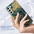thumbnail image 4 of Marble Pattern Case for Samsung Galaxy S22 Plus, Slim Fit Lightweight Soft Silicone Shockproof Transparent Clear Phone Case with Wireless Charging Magsafe Lens Protection Cover,Marble-C, 4 of 7