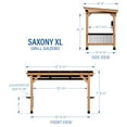 thumbnail image 3 of Backyard Discovery Saxony XL 12'x6' Cedar Grill Gazebo, Galvanized Steel Roof, Bar Tops, 3 of 17