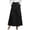 Black, variant on Maxi Wrap Skirts for Women Summer Elastic High Waisted Casual A Line Long Linen Skirt with Pockets