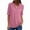 Pink, variant on cfhntfmh Summer Tops for Women Chiffon V Neck Buttons Dressy Casual T-Shirts Fashion Roll up 3/4 Sleeve Tunic Tops