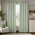 thumbnail image 6 of Curtainking Total Blackout Curtains for Bedroom, 84 inch Length Long Curtains in 2 Panels, 52x84 inch Printed Grommet Curtains, Green, 6 of 10