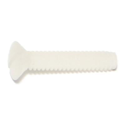 

#10-24 x 1 Nylon Plastic Slotted Oval Head Machine Screws MSON-042 (12 pcs.)