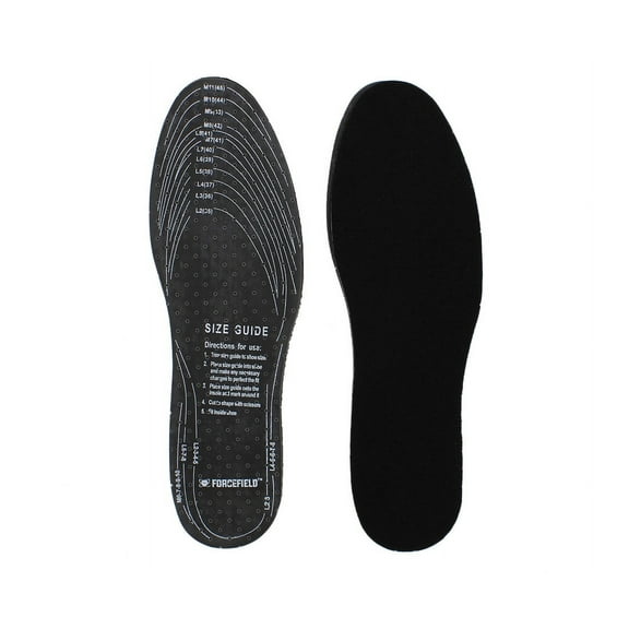 Forcefield Footbed Protectors Trim To Fit Unisex Insoles Size OS, Color: Black