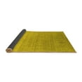 thumbnail image 2 of Ahgly Company Indoor Round Abstract Yellow Contemporary Area Rugs, 4' Round, 2 of 4