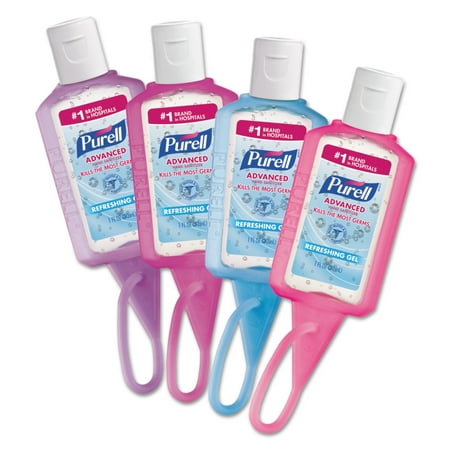 Purell Advanced Instant Hand Sanitizer Gel with Attachable Jelly Wrap Holders 1oz, 25/Bowl,1 Bowl