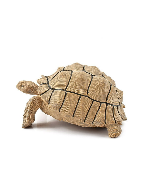 Kripyery Sulcata Tortoise Mold Vivid Clear Texture 3D Effect Sea Ocean Life Simulation Animal Model for Kids