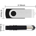 thumbnail image 4 of Lot de 10 Clés USB, Clé USB 8 Go, Clé USB2.0, Clé Pivotante, Clés USB, Clé Mémoire, Noir, 4 of 4
