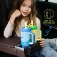 thumbnail image 2 of VYBLOOJUG Termo Acero Inoxidable, Termos Ni&ntilde;a para Fr&iacute;o y Caliente, Termo para Ni&ntilde;os con 2 Pajitas para Escuela, Deportes o Excursiones, Libre de BPA (18 oz / 540 ml,, 2 of 7
