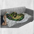 thumbnail image 6 of Thistle Soft Flannel Fleece Throw Blanket, Thistle Petal and Stems with Thorns in a Circular Border of Celtic Knot, Cozy Plush for Indoor and Outdoor Use, 50" x 60", Multicolor, by Ambesonne, 6 of 6
