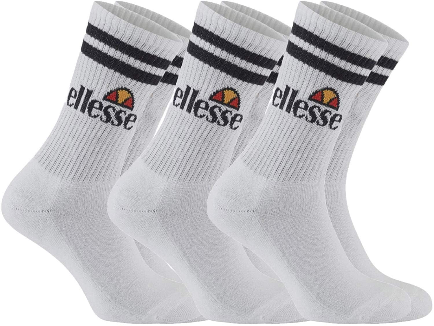 Ellesse Unisex 3-Pack Pullo Crew Socks 