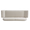 thumbnail image 7 of Christopher Knight Home 83.75" Curved Upholstered Sofa, Modern 3-Seater Couch with Solid Wood Legs, Beige, 7 of 7