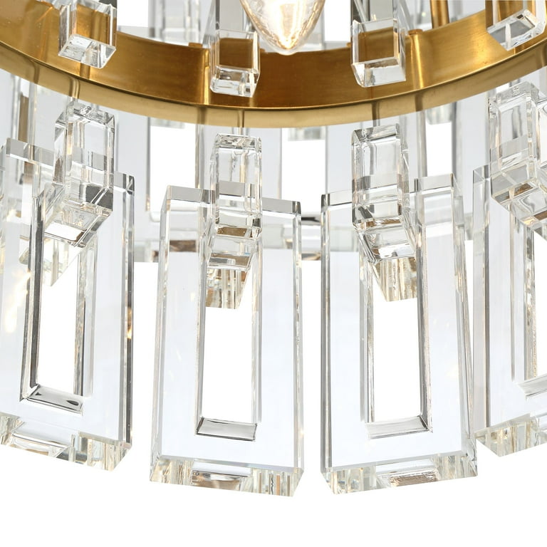 Vienna Full Spectrum Luxum Burnished Brass Chandelier 18 3/4 Wide Modern  Tiered Crystal 6-Light Fixture for Dining Room House Foyer Kitchen Island