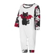 thumbnail image 2 of Argulvti Halloween Pajamas for Family Cute Black Cat Print Long Sleeve Raglan Tops + Pants Set Fall Sleepwear, 2 of 8