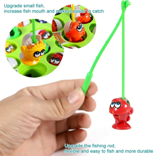Tbest Fishing Game, Spin Fishing Toy, Interactive Gift Children Fishing Kit With Fishing Plate For Kids