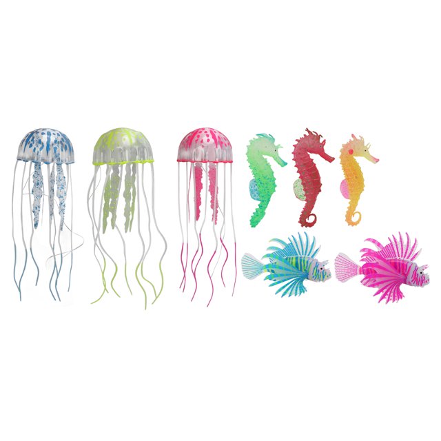 Aquarium Decoration Set, Silicone Vivid Luminous Aquarium Decoration Simulation Nylon Rope For Aquarium