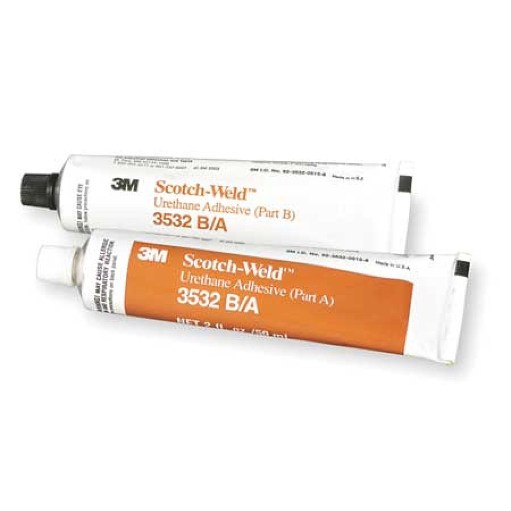 3M 3532 Urethane Adhesive, Tube, 2.0 oz, Brown, 11 Mix Ratio, 1.5 hr