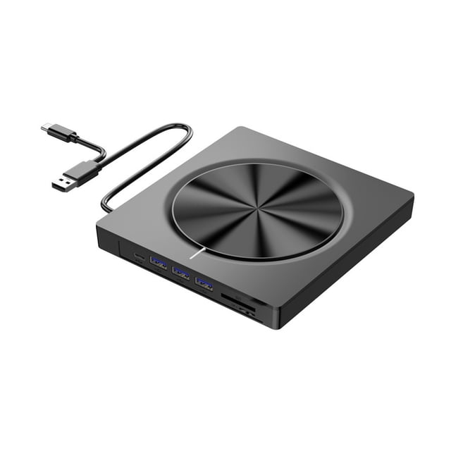 Reproductor de Cd Portátil 7 en 1 Usb 3.0 / Dvd / Cd / Vcd Reproductor Portátil Lector de Cd Usb a Cable Usb