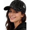 thumbnail image 2 of Sequin Baseball Cap Adjustable Breathable Visor Cap for Men & Women Shiny Glitter Cap Mardi Gras Hat, 2 of 7