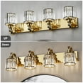 thumbnail image 3 of Modern Crystal Bathroom Vanity Lights Gold Bathroom Light Fixtures Crystal Vanity Shower Lights Over Mirror-4 Light, 3 of 7