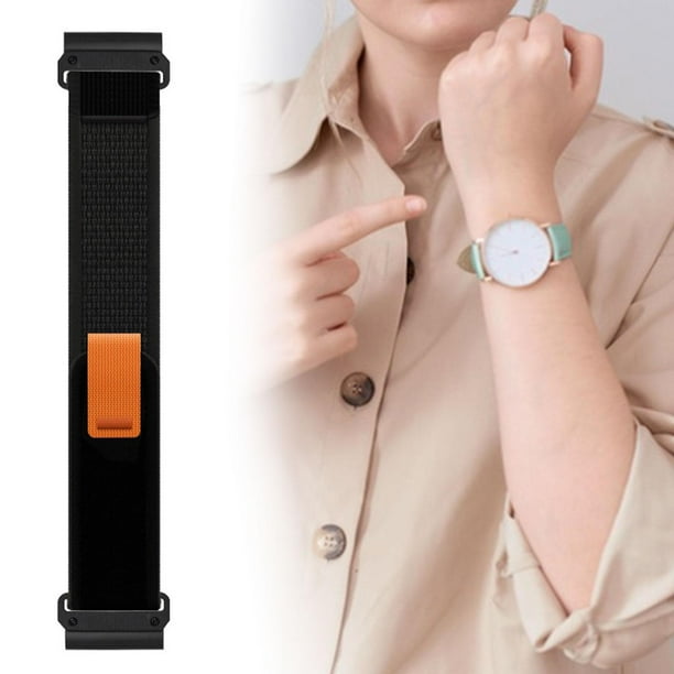 Correa de nailon fácil de quitar, fácil de instalar, piezas de repuesto, gancho para correa de pulsera deportiva Negro Negro