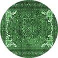 thumbnail image 1 of Ahgly Company Indoor Round Persian Emerald Green Traditional Area Rugs, 8' Round, 1 of 4
